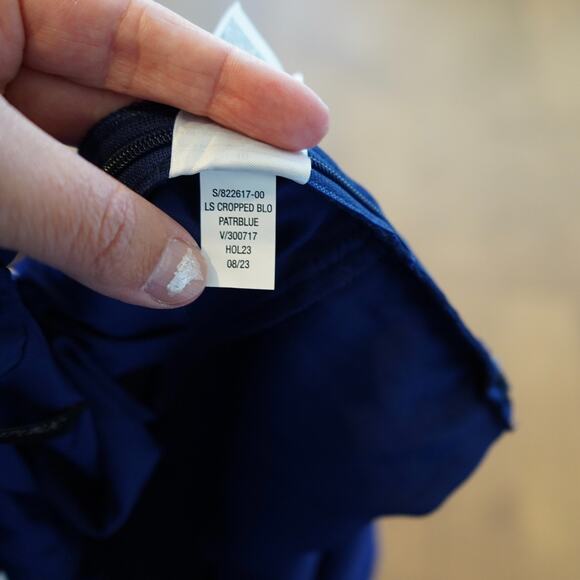 Banana Republic 10 Wrap Blouse Top in Royal Blue NWT - Picture 5 of 6